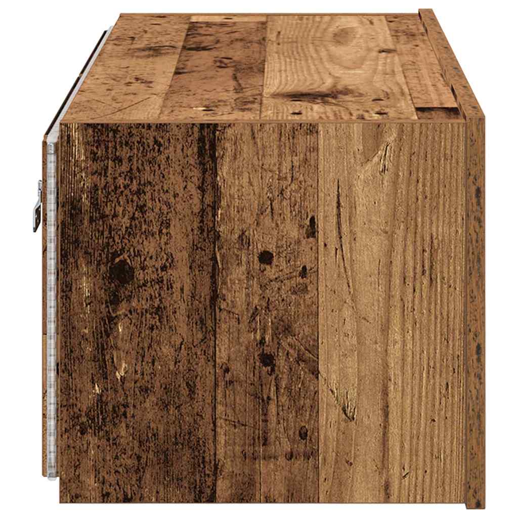 Dulap TV de perete Lemn vechi 80 x 35 x 31 cm Lemn compozit GartenMobel Dekor