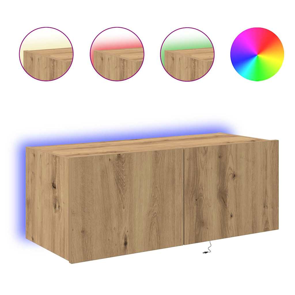 Dulap TV de perete Pe perete stejar artizanal 80 x 35 x 31 cm GartenMobel Dekor
