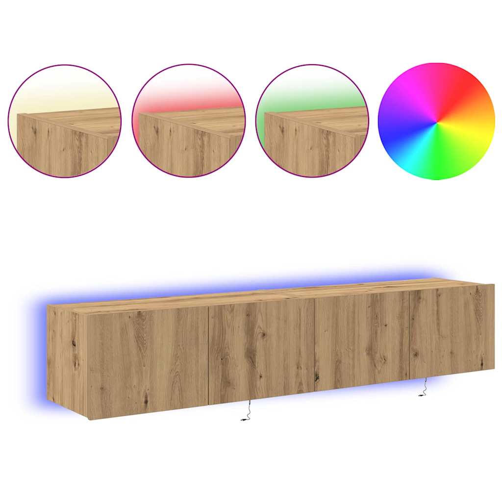 Dulap TV de perete Pe perete stejar artizanal 80 x 35 x 31 cm GartenMobel Dekor