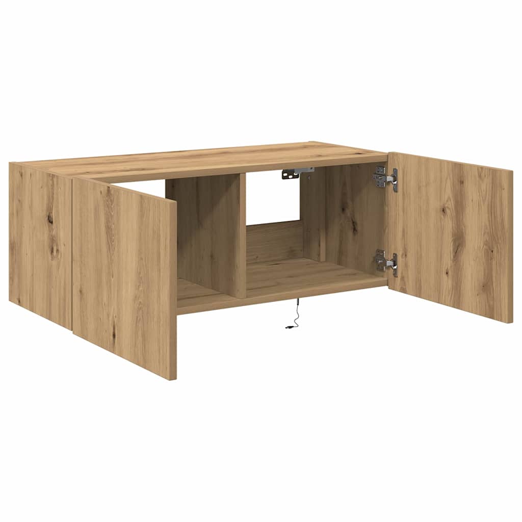Dulap TV de perete Pe perete stejar artizanal 80 x 35 x 31 cm GartenMobel Dekor