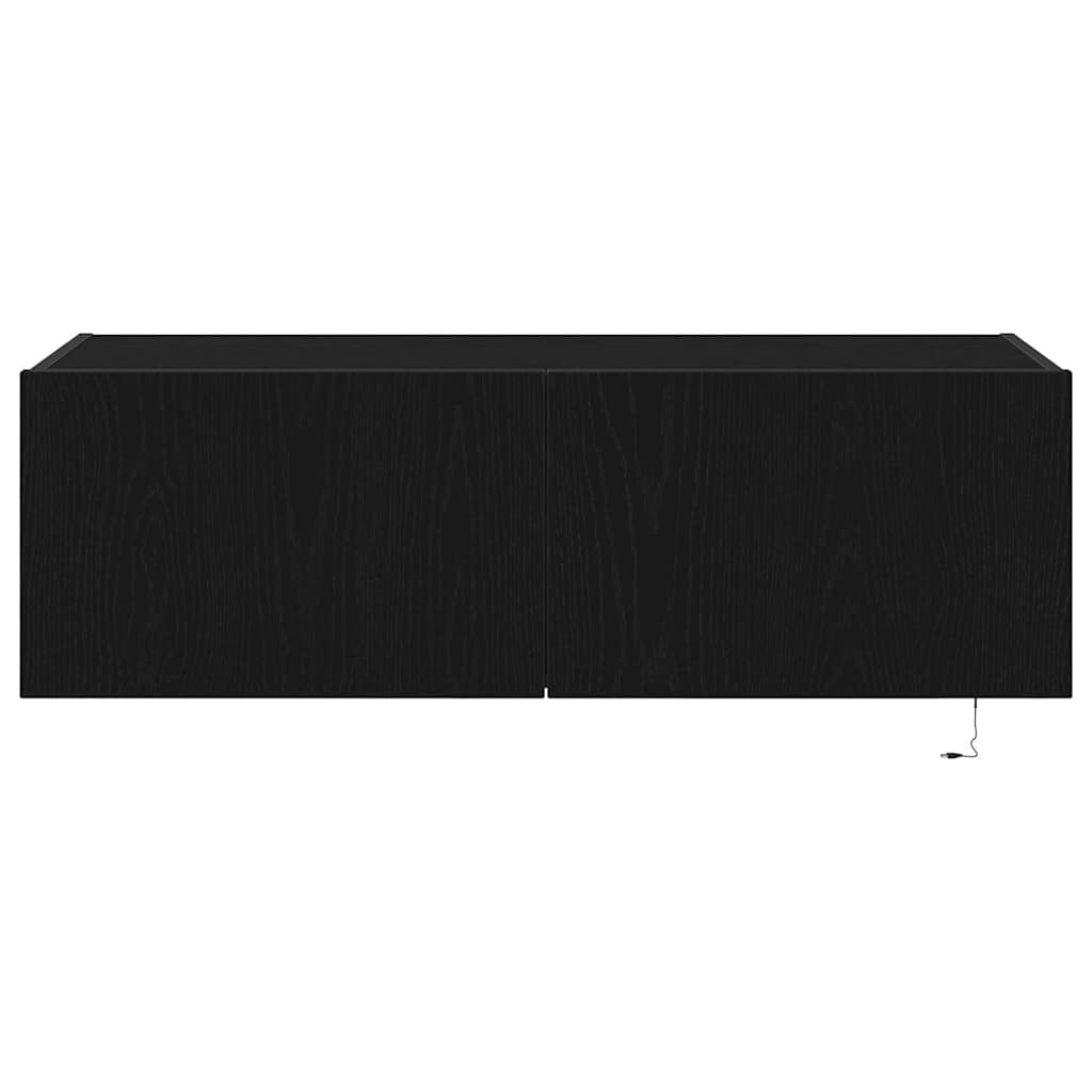Dulap TV de perete Stejar negru 100 x 35 x 31 cm Lemn compozit GartenMobel Dekor