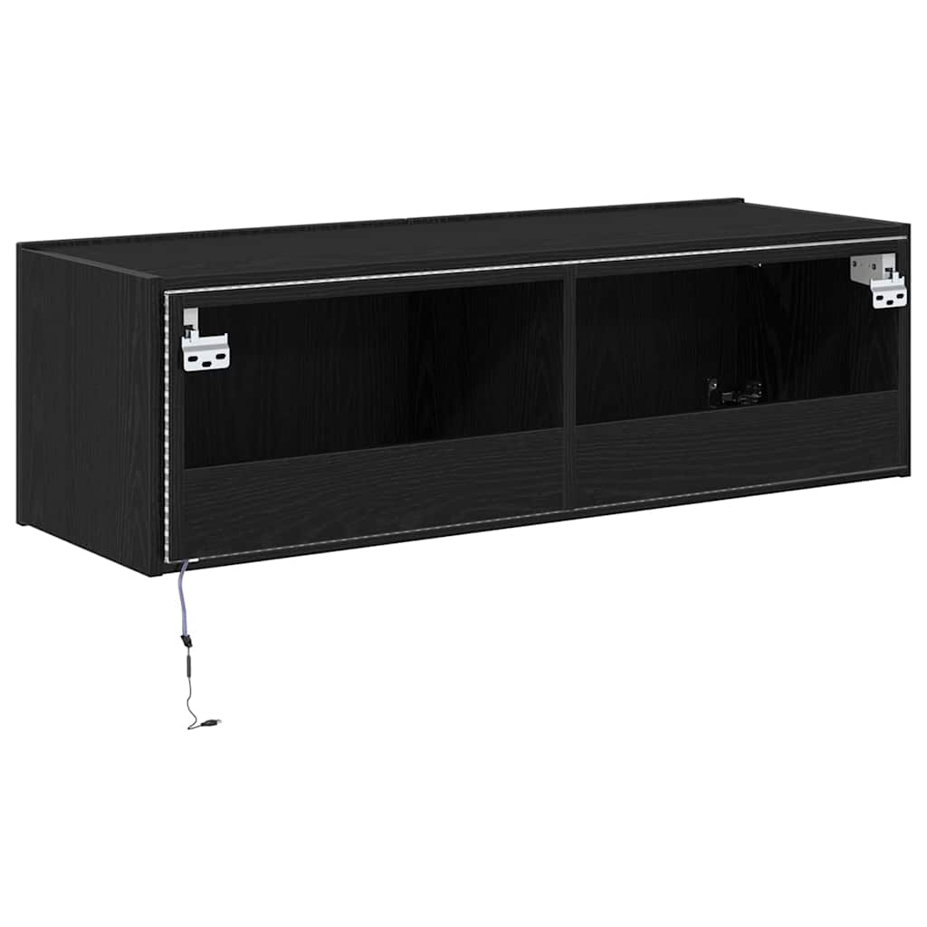 Dulap TV de perete Stejar negru 100 x 35 x 31 cm Lemn compozit GartenMobel Dekor