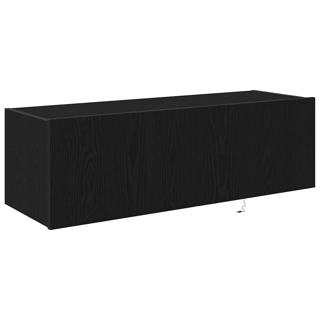 Dulap TV de perete Stejar negru 100 x 35 x 31 cm Lemn compozit GartenMobel Dekor