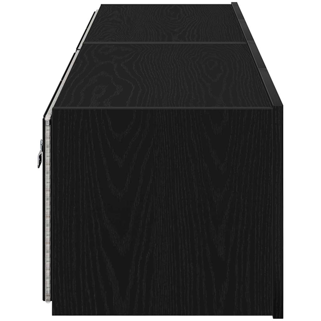 Dulap TV de perete Stejar negru 80 x 35 x 31 cm Lemn compozit GartenMobel Dekor