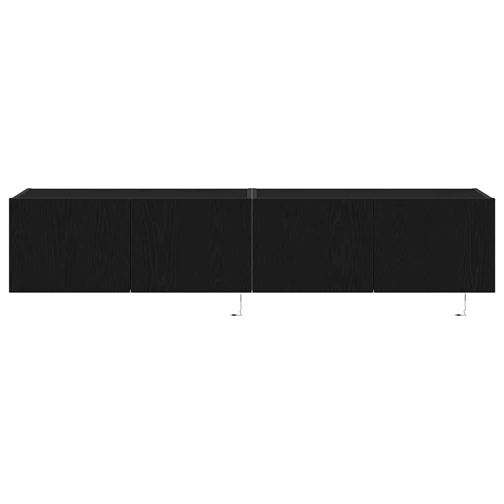 Dulap TV de perete Stejar negru 80 x 35 x 31 cm Lemn compozit GartenMobel Dekor