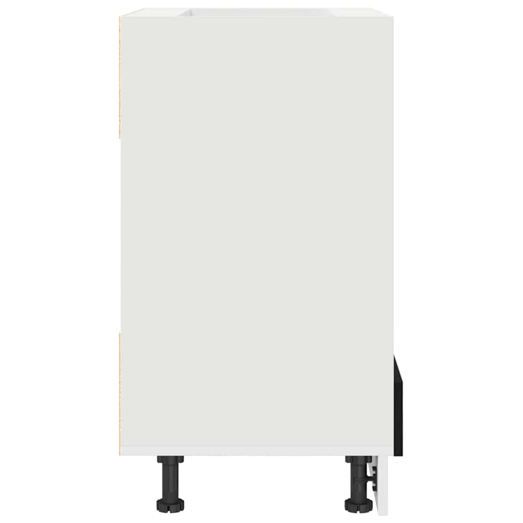 Dulap de cuptor Stejar negru 60 x 46 x 81.5 cm Lemn compozit GartenMobel Dekor