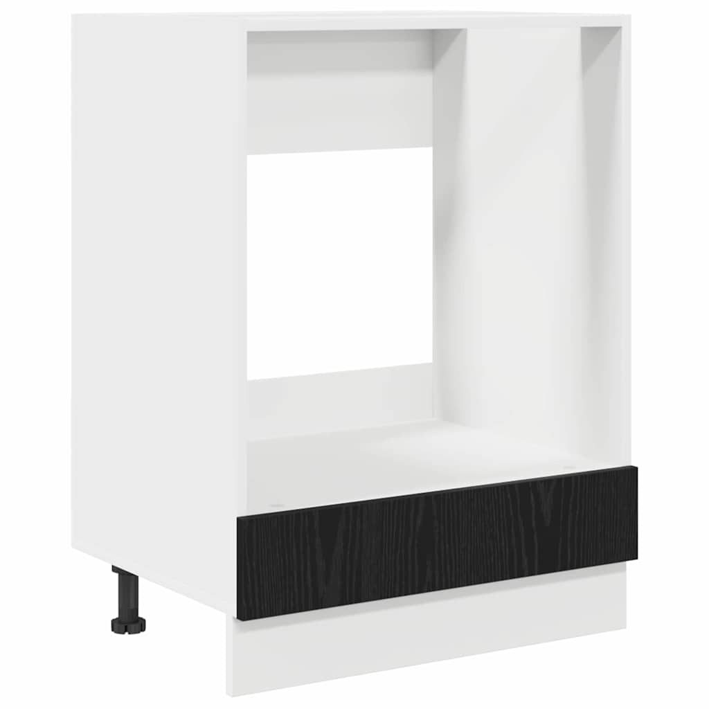 Dulap de cuptor Stejar negru 60 x 46 x 81.5 cm Lemn compozit GartenMobel Dekor