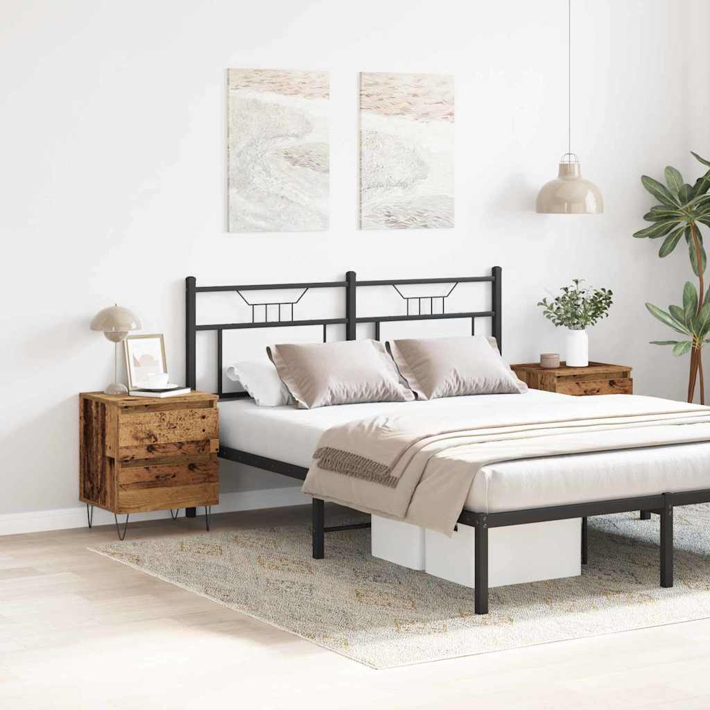 Dulap de noapte 2 pcs Lemn vechi 40 x 35 x 50 cm Lemn compozit GartenMobel Dekor