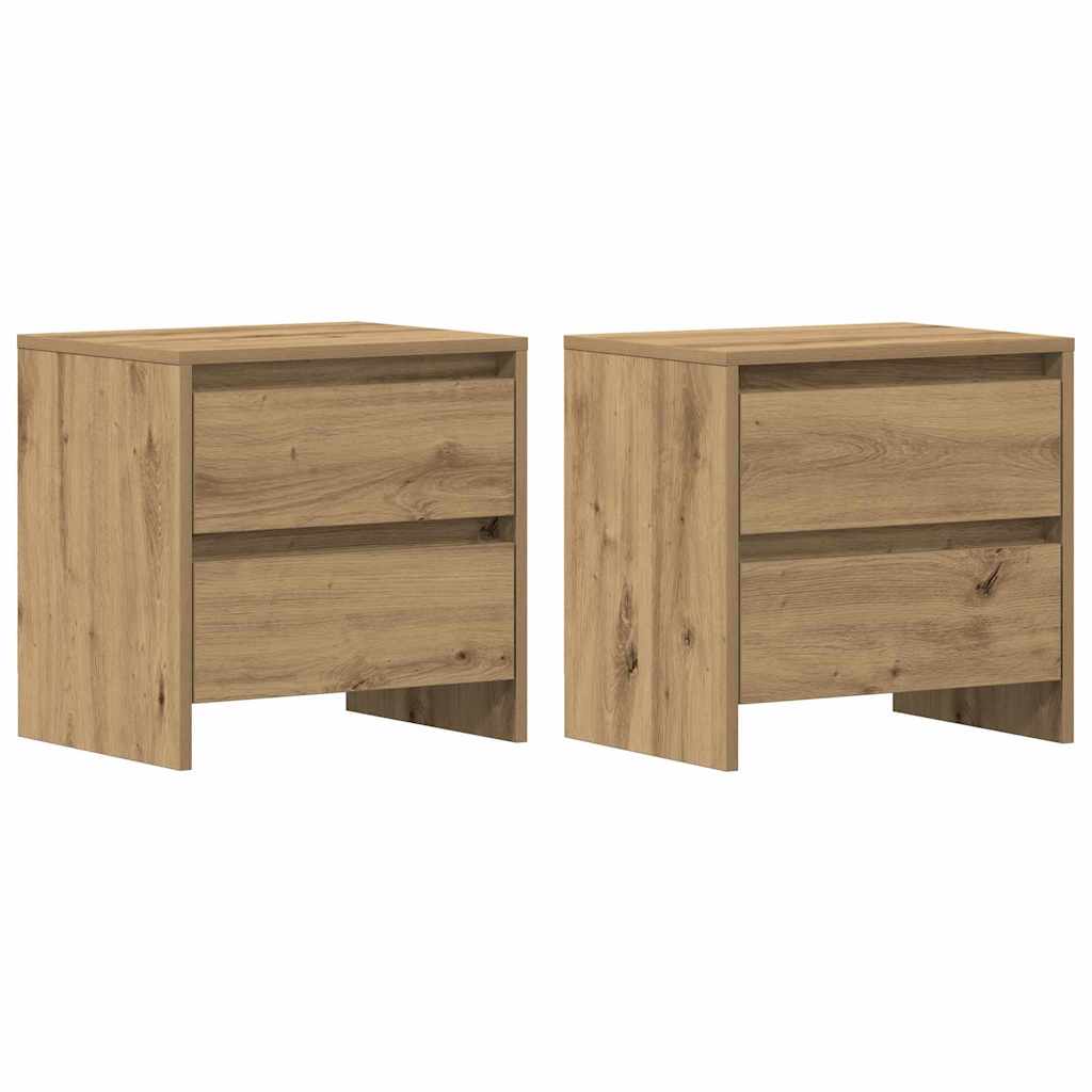 Dulap de noapte 2 pcs stejar artizanal 45 x 34 x 44.5 cm GartenMobel Dekor