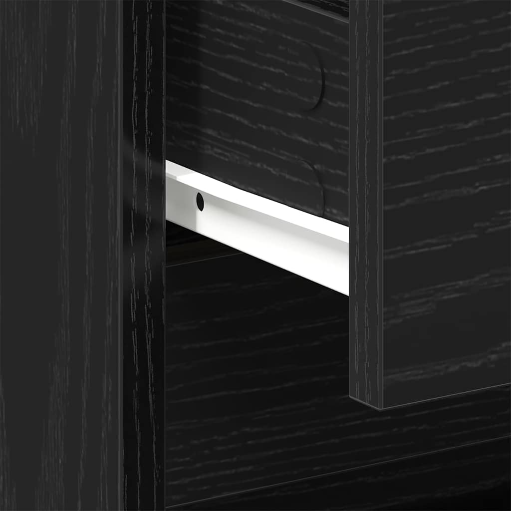 Dulap de noapte Stejar negru 45 x 34 x 44.5 cm Lemn compozit GartenMobel Dekor