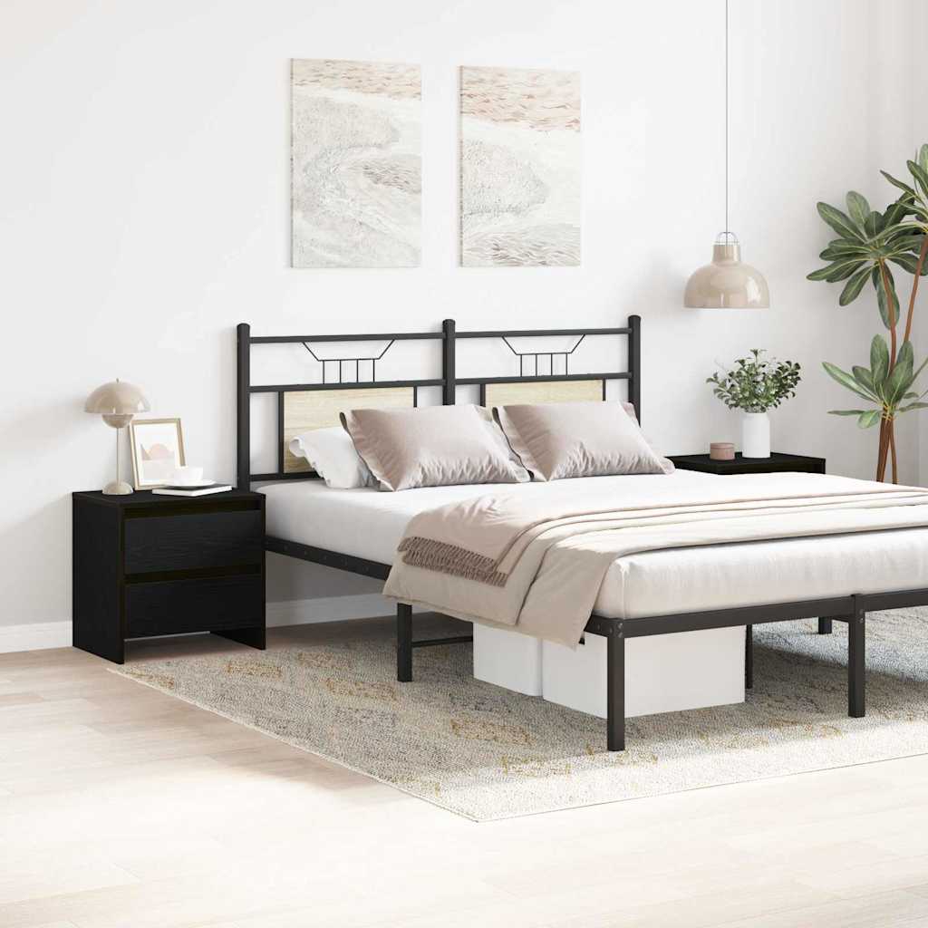 Dulap de noapte cu sertar 2 pcs Stejar negru 45 x 34 x 44.5 cm GartenMobel Dekor