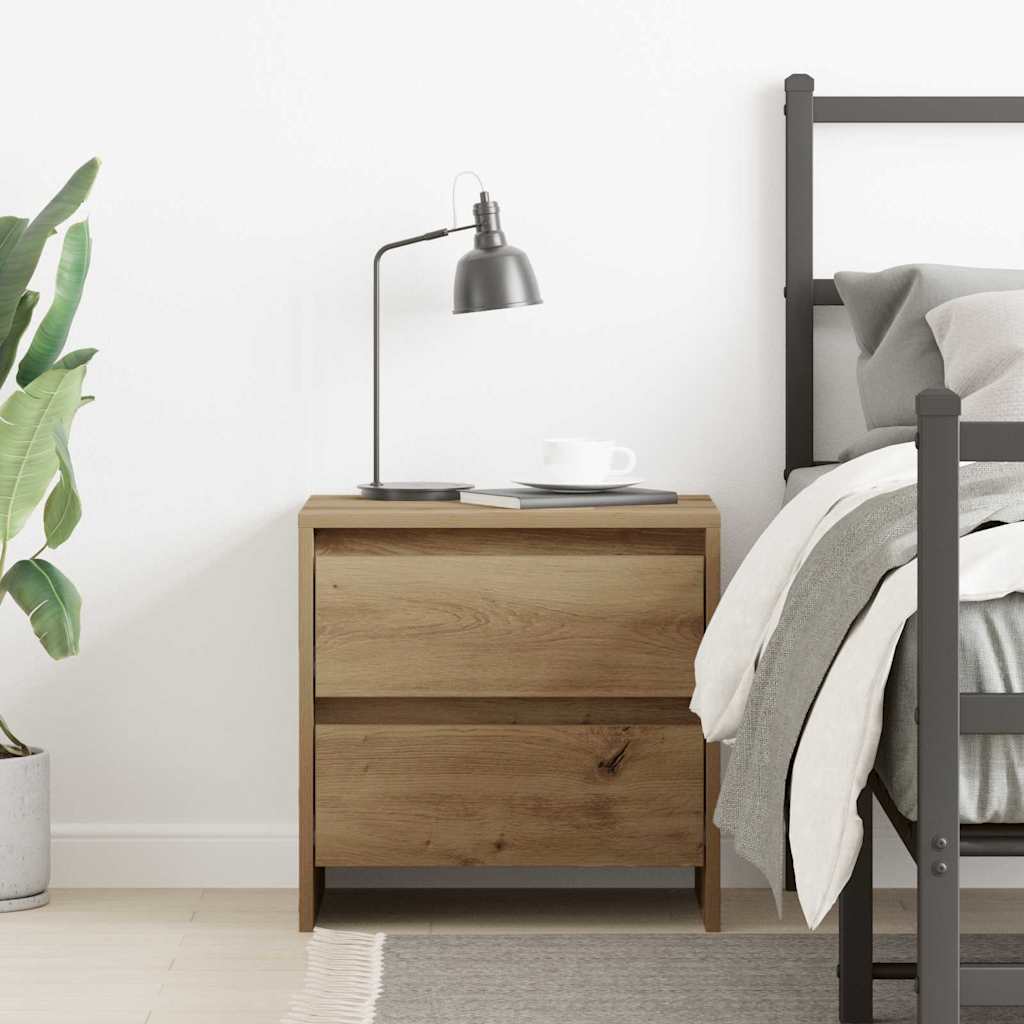 Dulap de noapte cu sertar stejar artizanal 45 x 34 x 44.5 cm GartenMobel Dekor