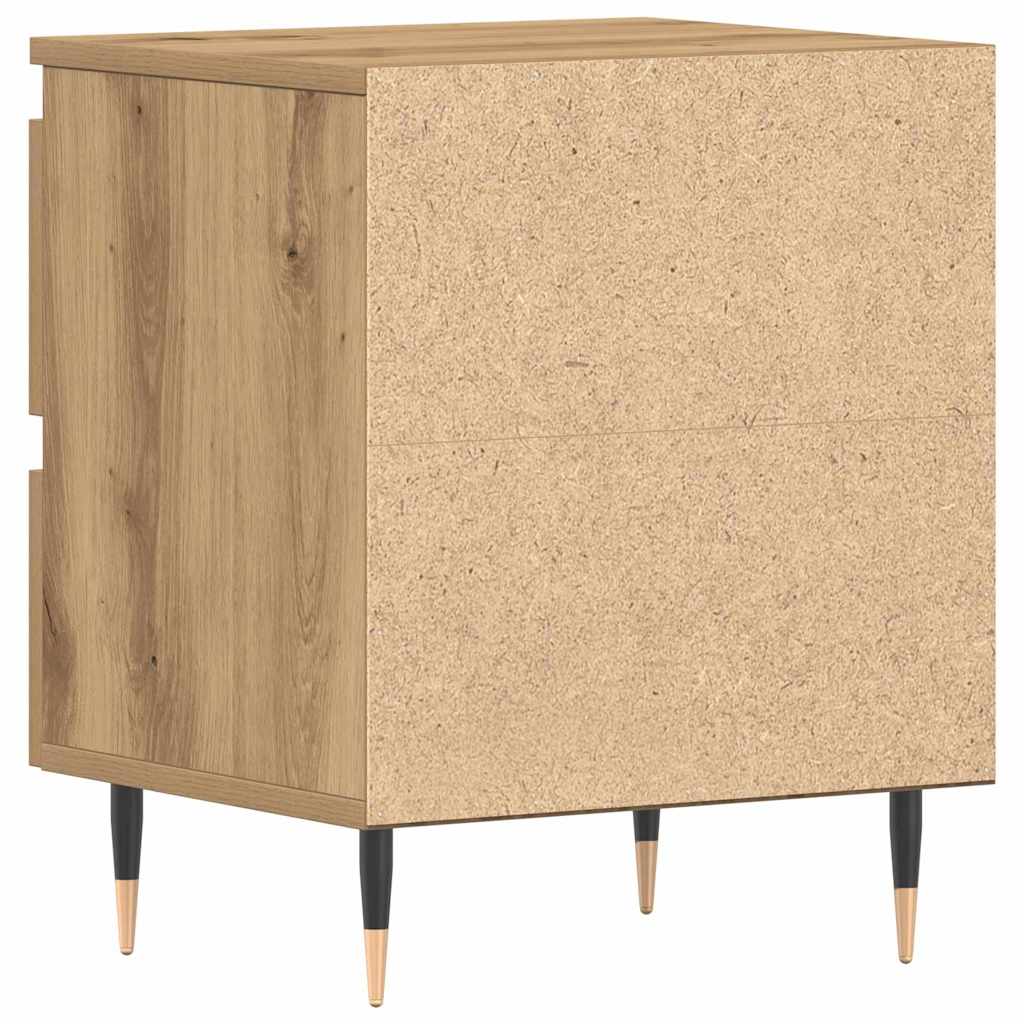 Dulap de noapte stejar artizanal 40 x 35 x 50 cm Lemn compozit GartenMobel Dekor