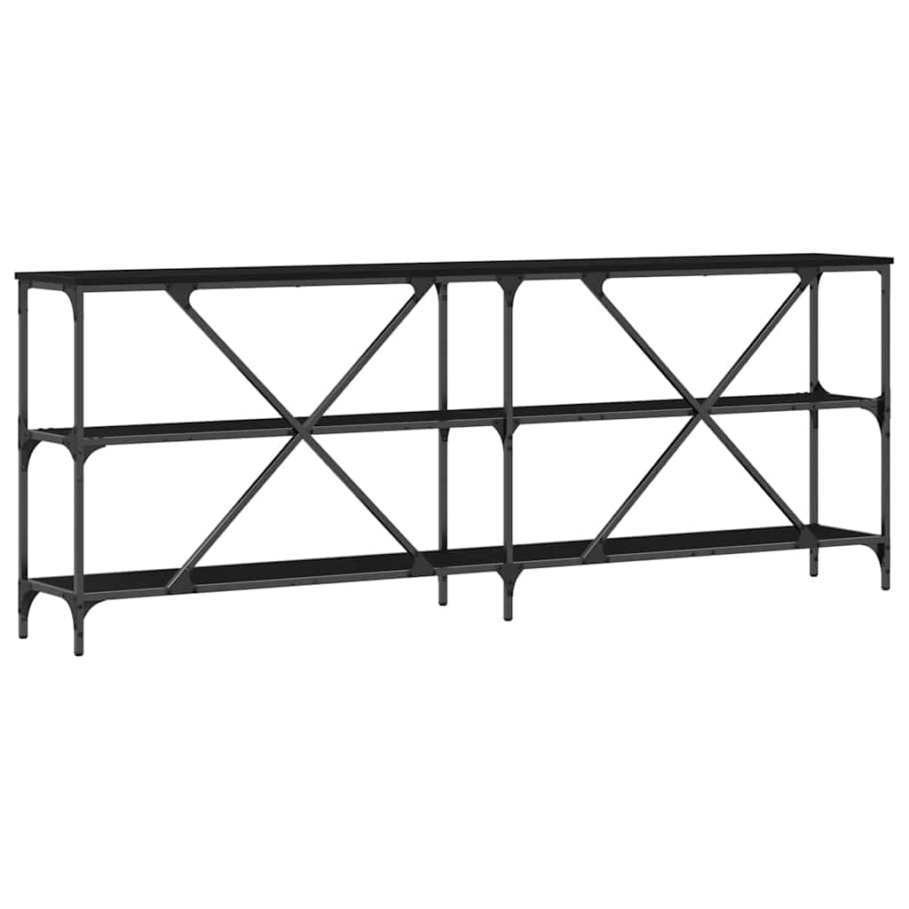 Masă de consolă cu raft Altele Stejar negru 180 x 30 x 75 cm GartenMobel Dekor