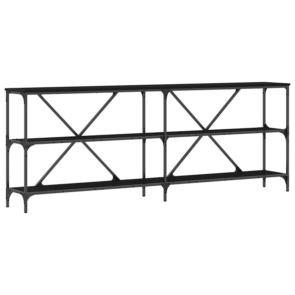 Masă de consolă cu raft Altele Stejar negru 180 x 30 x 75 cm GartenMobel Dekor