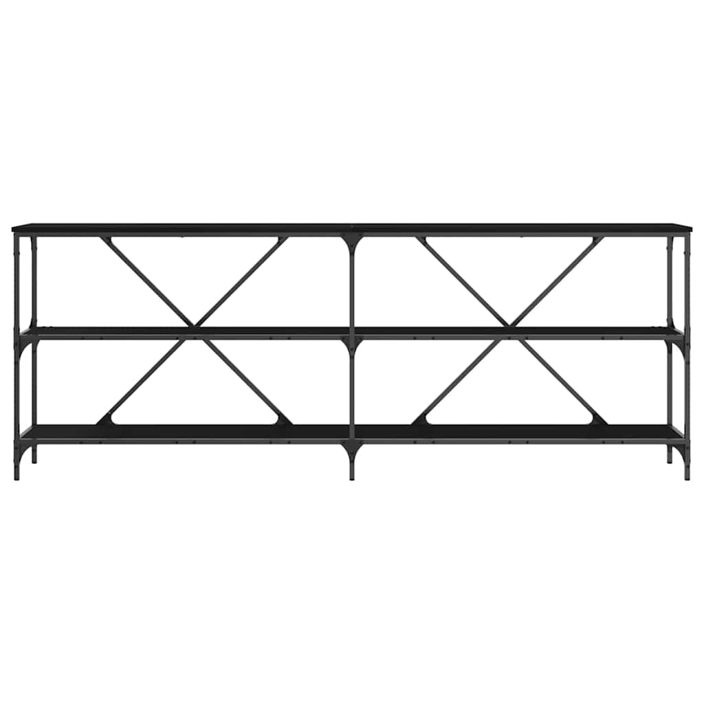 Masă de consolă cu raft Altele Stejar negru 180 x 30 x 75 cm GartenMobel Dekor