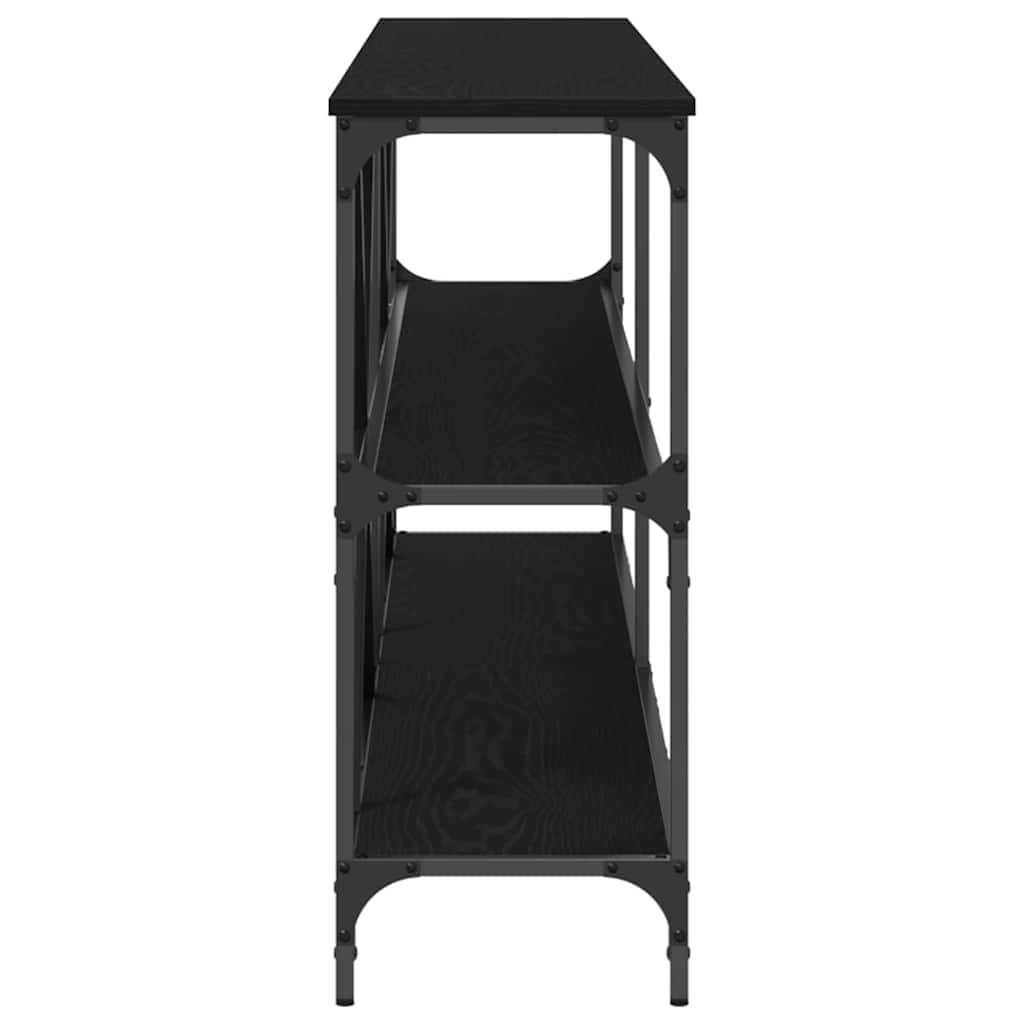 Masă de consolă cu raft Altele Stejar negru 180 x 30 x 75 cm GartenMobel Dekor