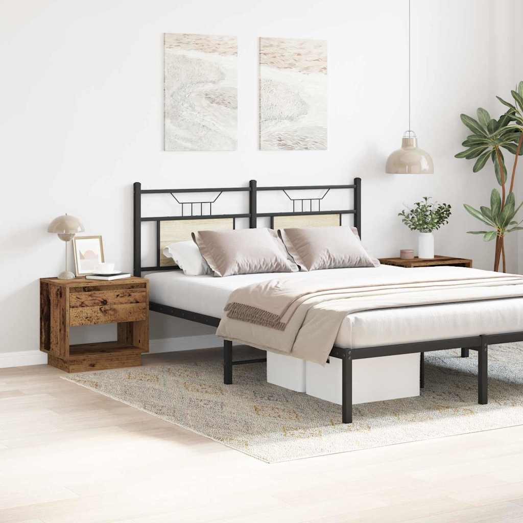 Noptieră 2 pcs Lemn vechi 45 x 34 x 44 cm Lemn compozit GartenMobel Dekor