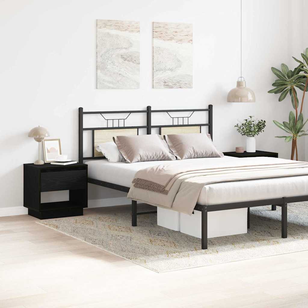 Noptieră 2 pcs Stejar negru 45 x 34 x 44 cm Lemn compozit GartenMobel Dekor