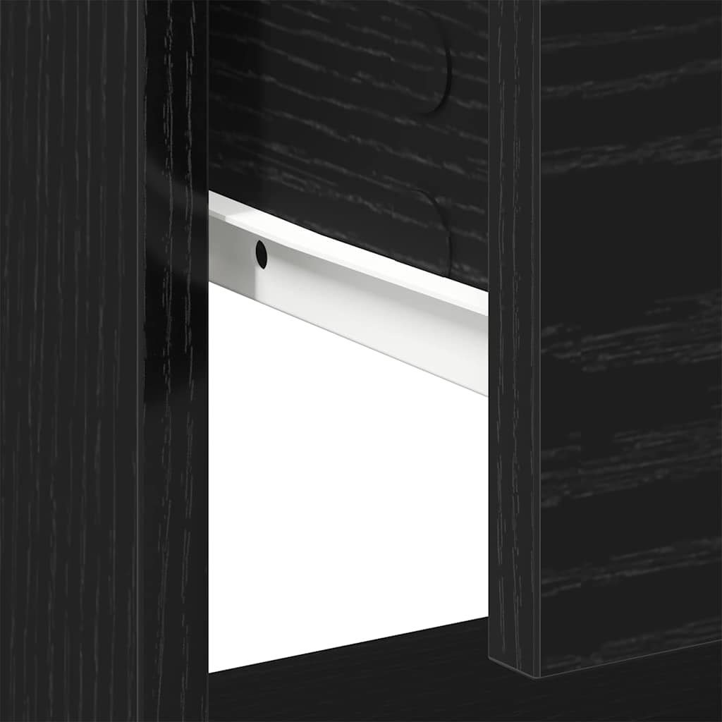 Noptieră 2 pcs Stejar negru 45 x 34 x 44 cm Lemn compozit GartenMobel Dekor