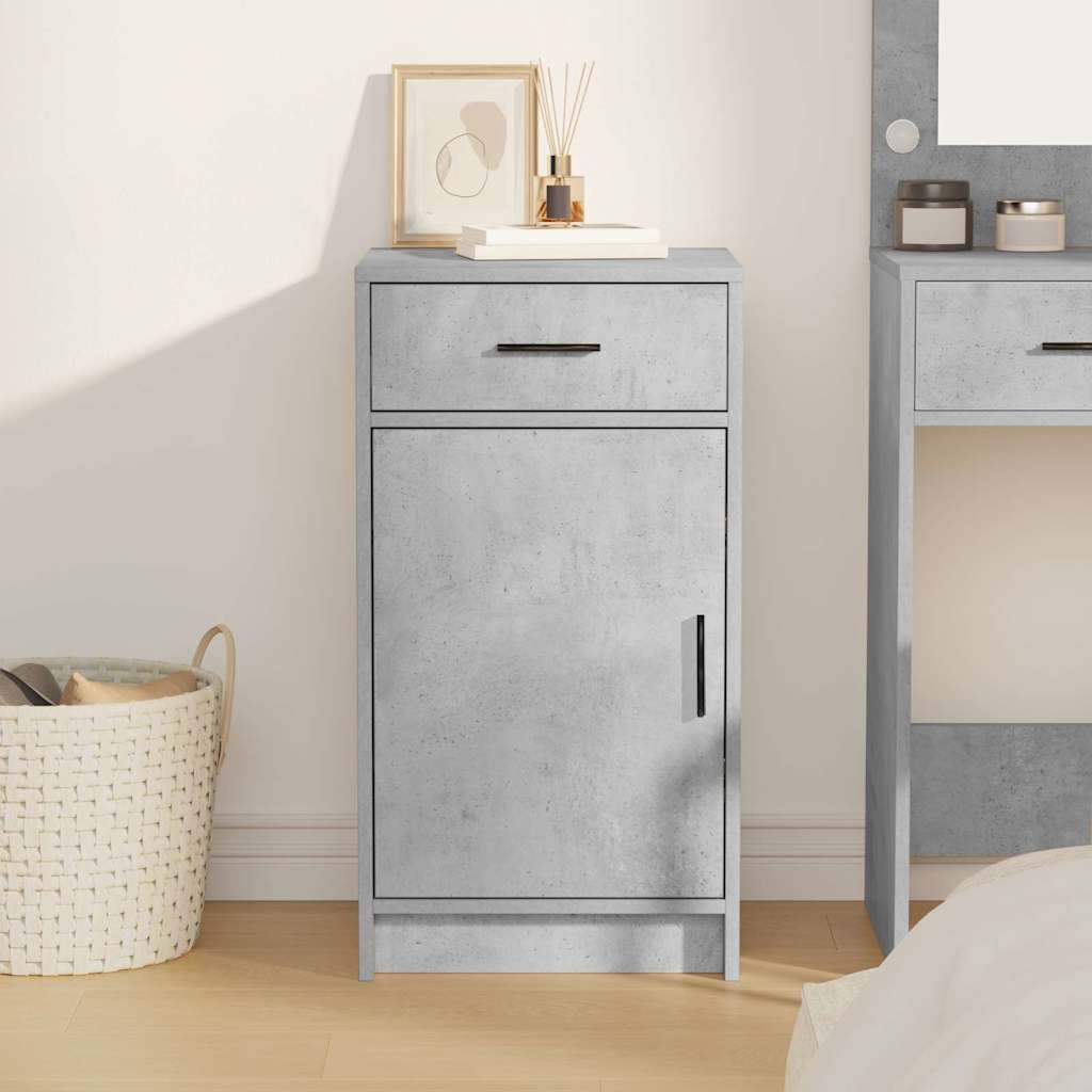 Bufet cu sertar Gri beton 40 x 40.5 x 75 cm Lemn compozit GartenMobel Dekor