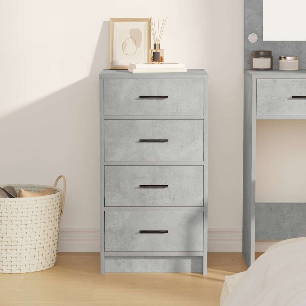 Bufet cu sertar Gri beton 40 x 41 x 75 cm Lemn compozit GartenMobel Dekor