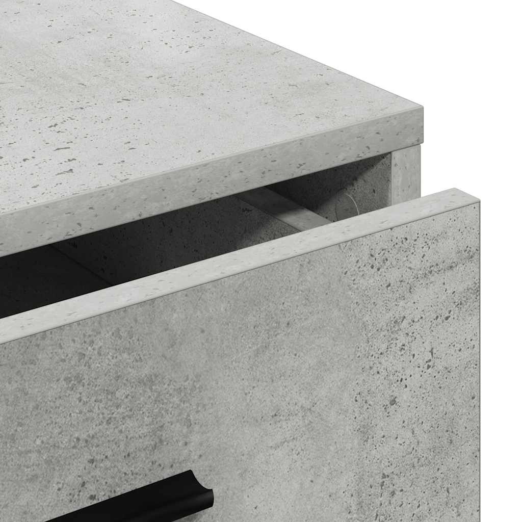 Bufet cu sertar Gri beton 40 x 41 x 75 cm Lemn compozit GartenMobel Dekor