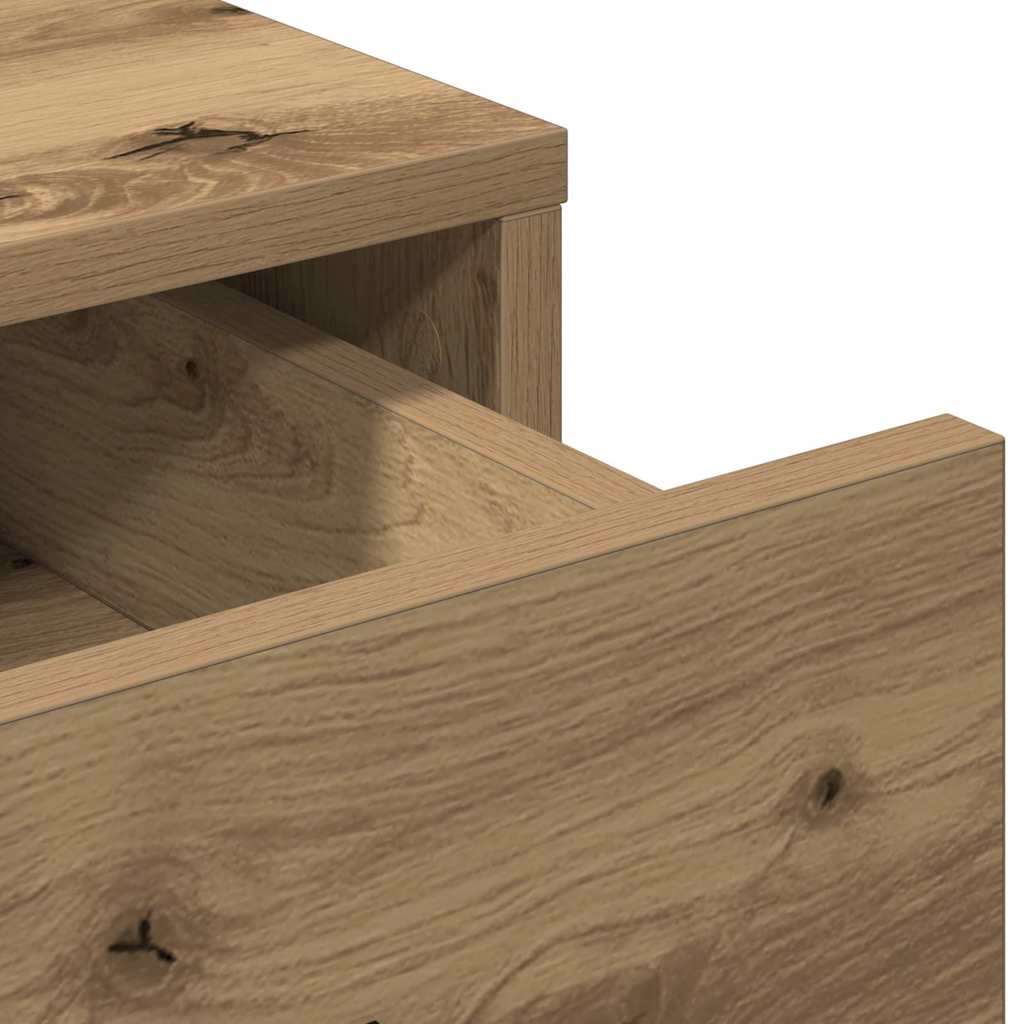 Bufet cu sertar stejar artizanal 40 x 41 x 135 cm Lemn compozit GartenMobel Dekor