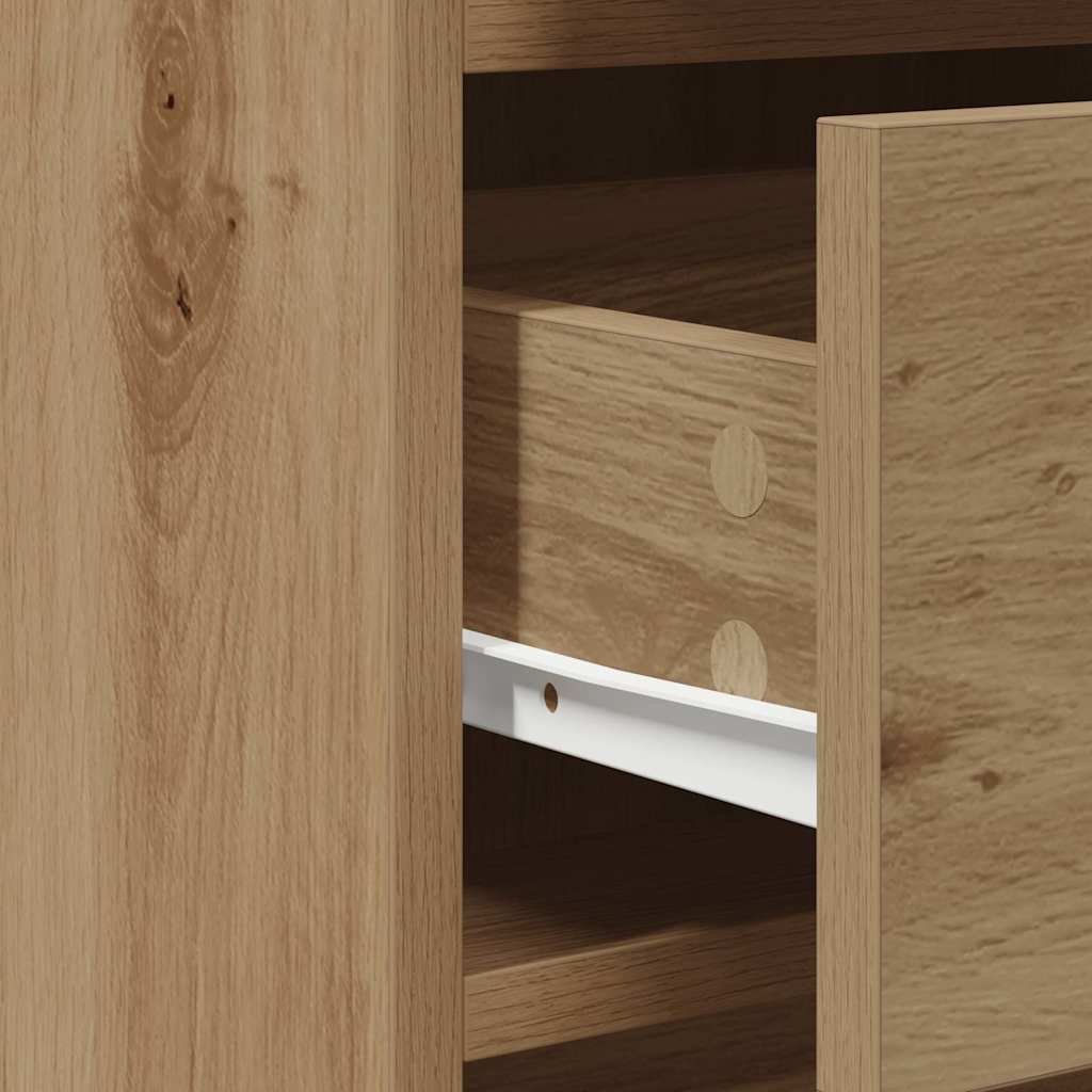 Bufet cu sertar stejar artizanal 40 x 41 x 75 cm Lemn compozit GartenMobel Dekor