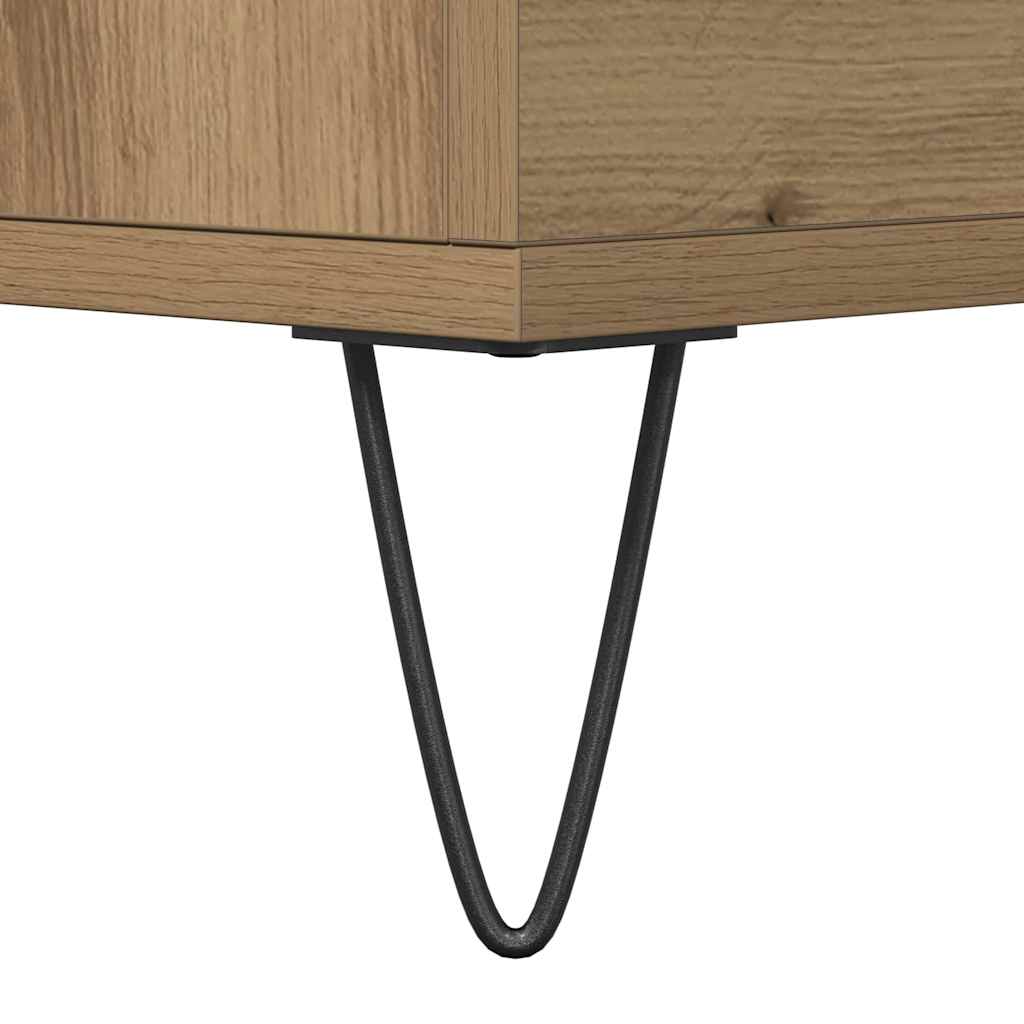 Bufet cu sertar stejar artizanal 60 x 35 x 70 cm Lemn compozit GartenMobel Dekor