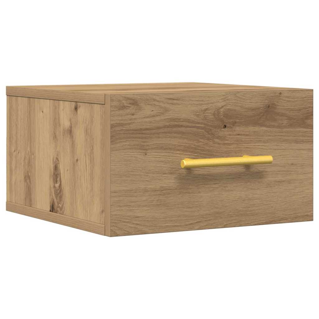 Dulap de noapte stejar artizanal 35 x 35 x 20 cm Lemn compozit GartenMobel Dekor
