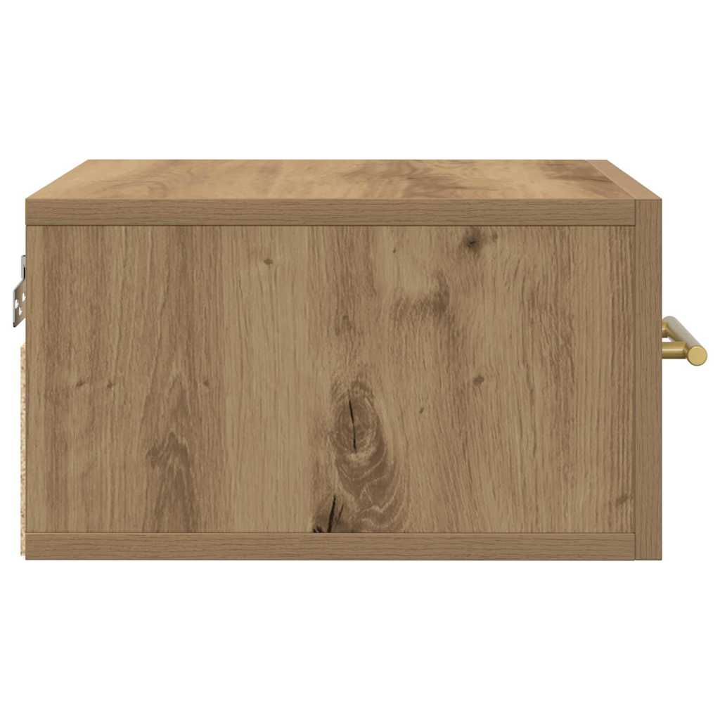 Dulap de noapte stejar artizanal 35 x 35 x 20 cm Lemn compozit GartenMobel Dekor