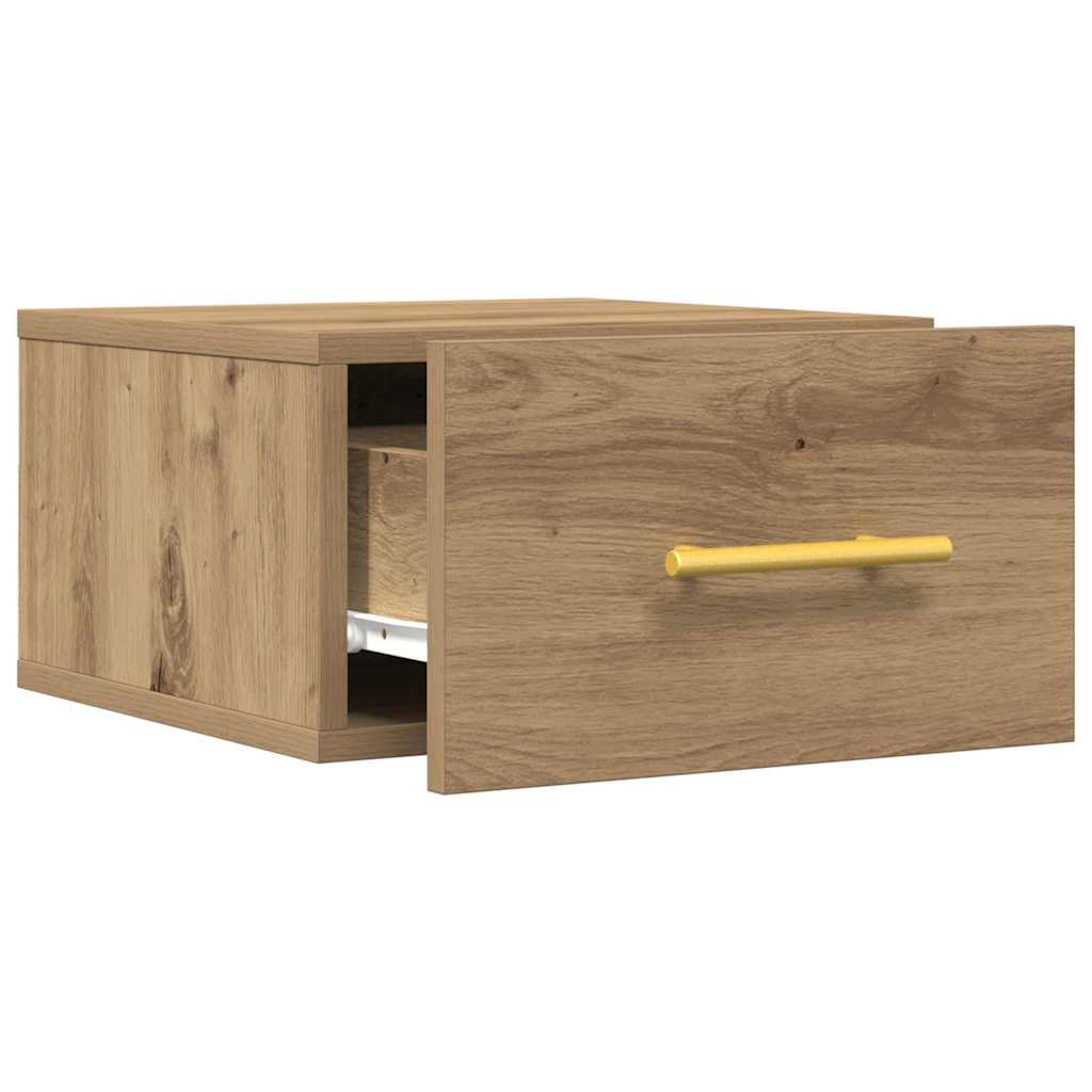 Dulap de noapte stejar artizanal 35 x 35 x 20 cm Lemn compozit GartenMobel Dekor