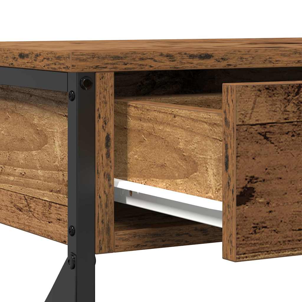 Masă Consolă Lemn vechi 100 x 28 x 75 cm Lemn compus și metal GartenMobel Dekor