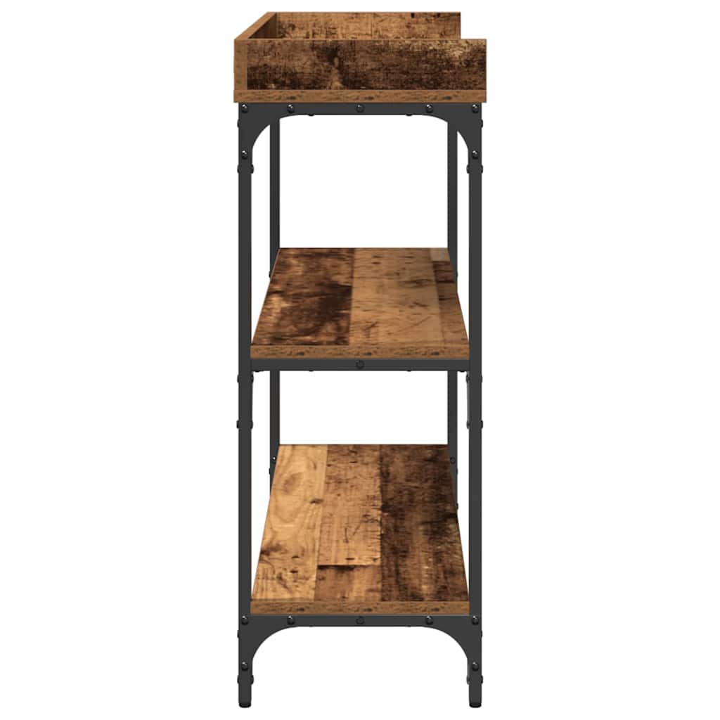 Masă de Consolă cu raft Lemn vechi 100 x 30 x 80 cm GartenMobel Dekor