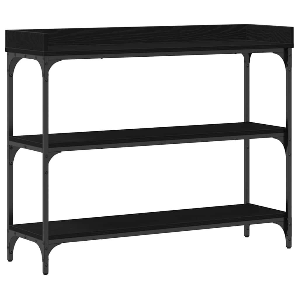 Masă de Consolă cu raft Stejar negru 100 x 30 x 80 cm GartenMobel Dekor