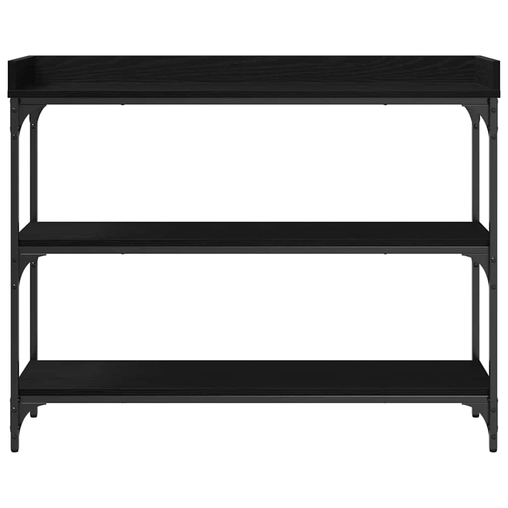 Masă de Consolă cu raft Stejar negru 100 x 30 x 80 cm GartenMobel Dekor