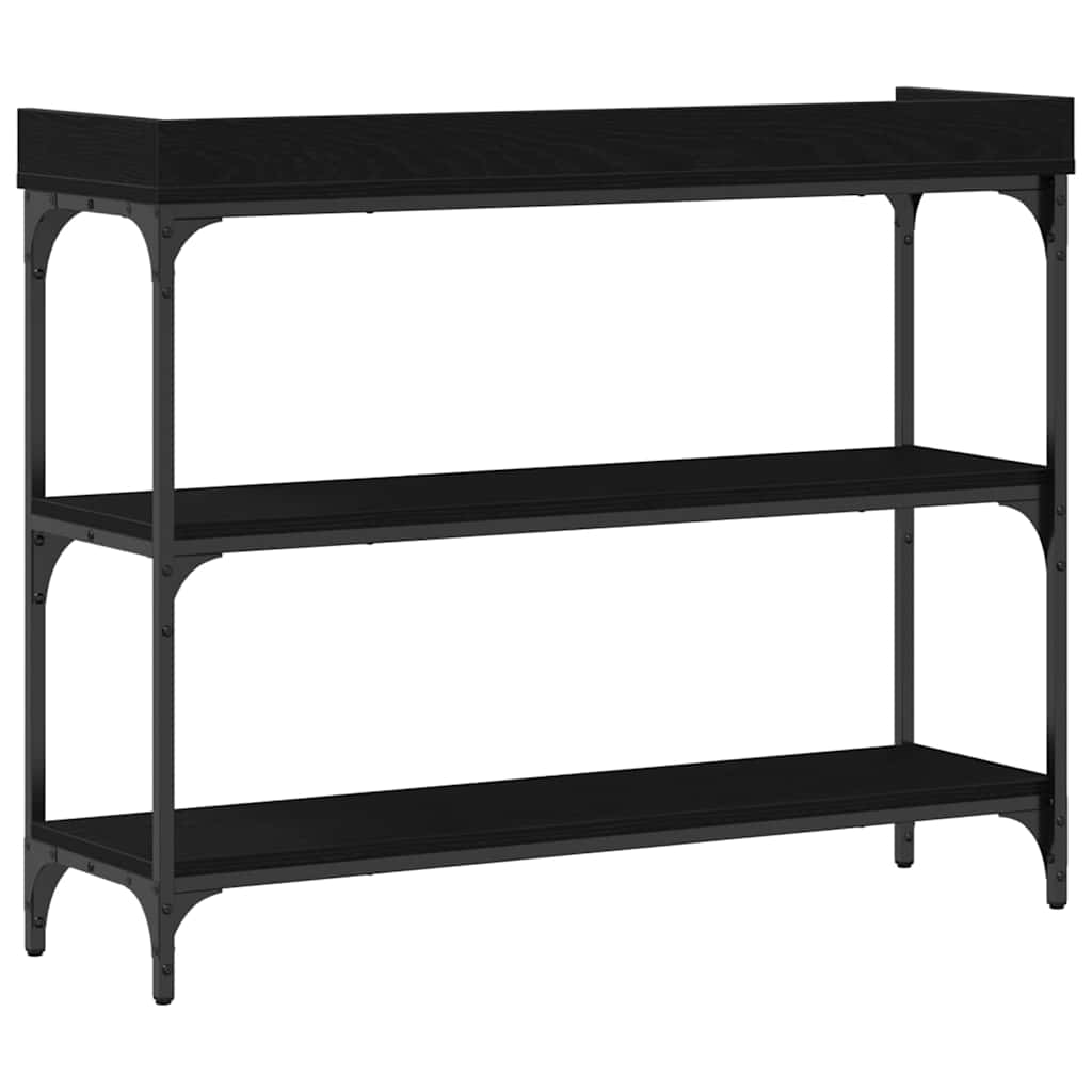 Masă de Consolă cu raft Stejar negru 100 x 30 x 80 cm GartenMobel Dekor