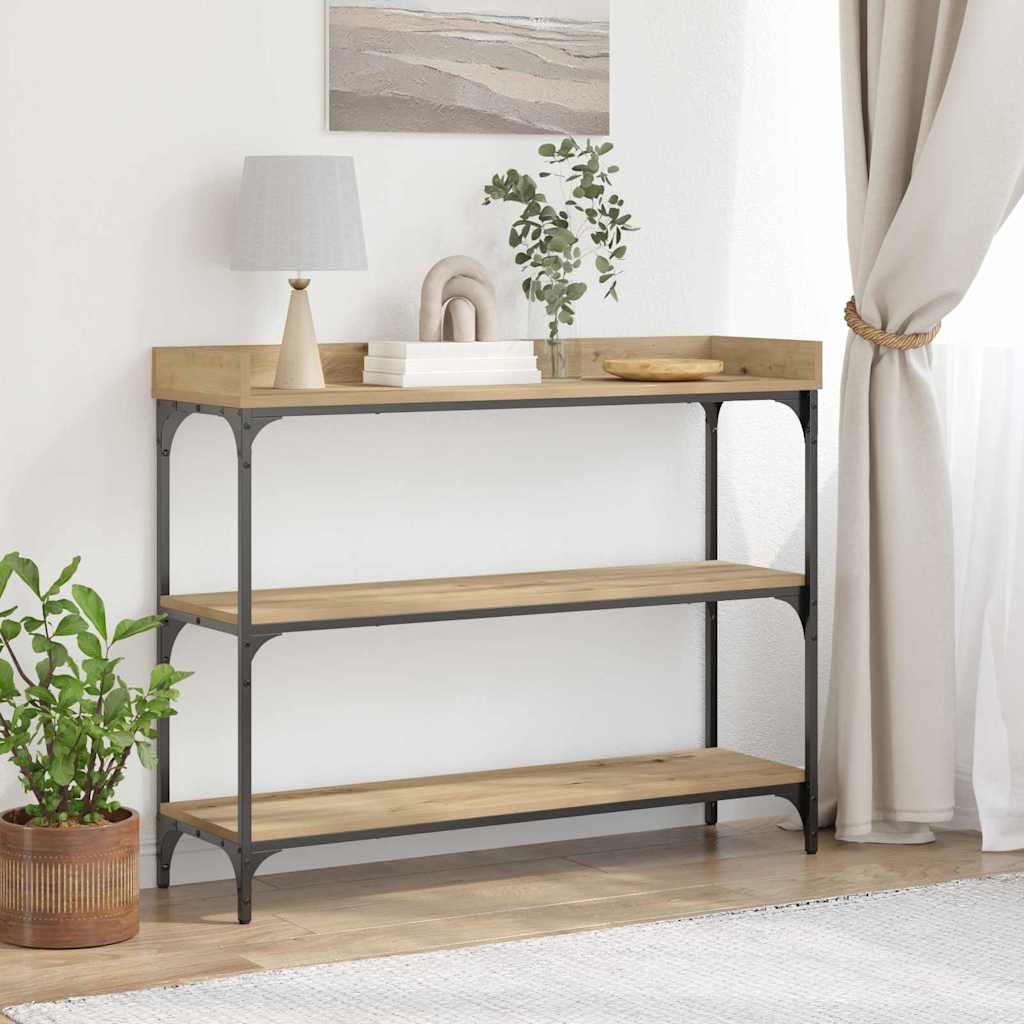 Masă de Consolă cu raft stejar artizanal 100 x 30 x 80 cm GartenMobel Dekor