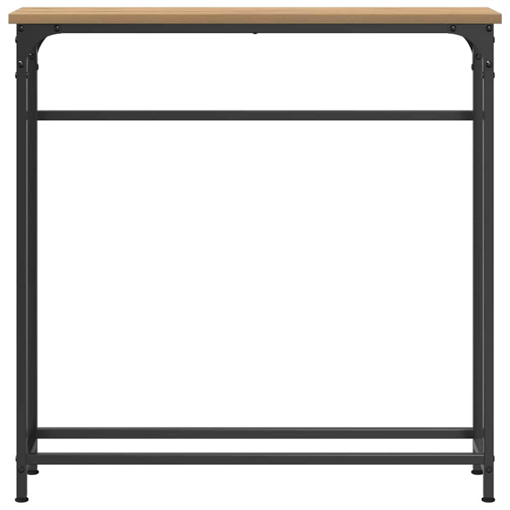 Masă de Consolă cu raft stejar artizanal 75 x 19.5 x 75 cm GartenMobel Dekor