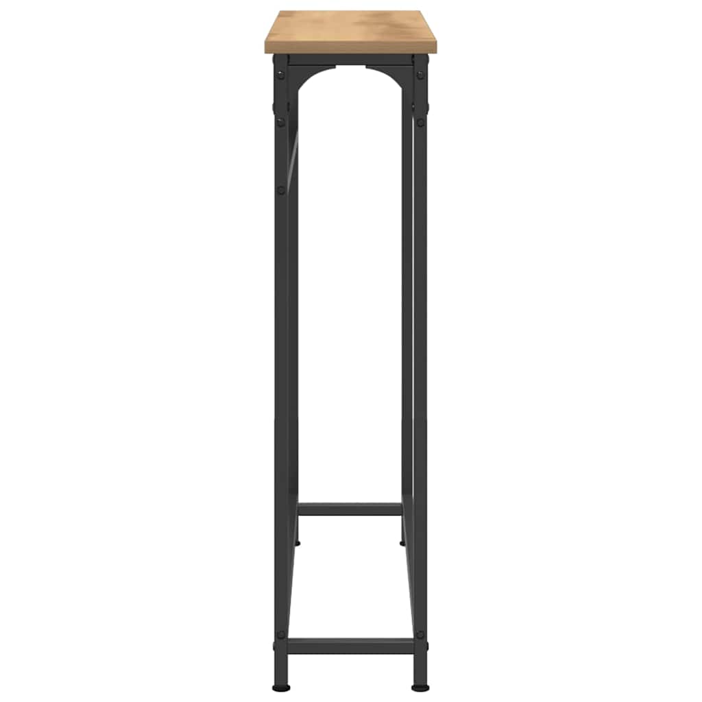 Masă de Consolă cu raft stejar artizanal 75 x 19.5 x 75 cm GartenMobel Dekor