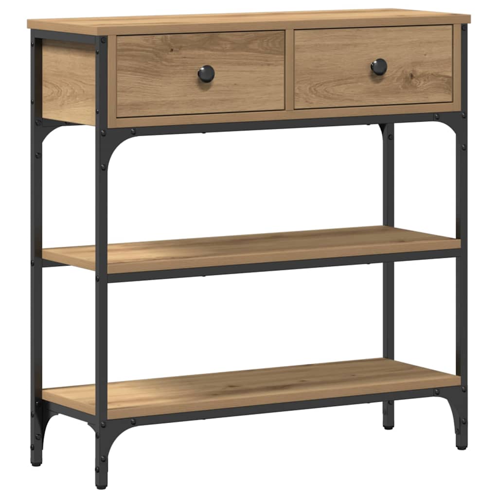 Masă de Consolă cu sertar stejar artizanal 72.5 x 25 x 75 cm GartenMobel Dekor