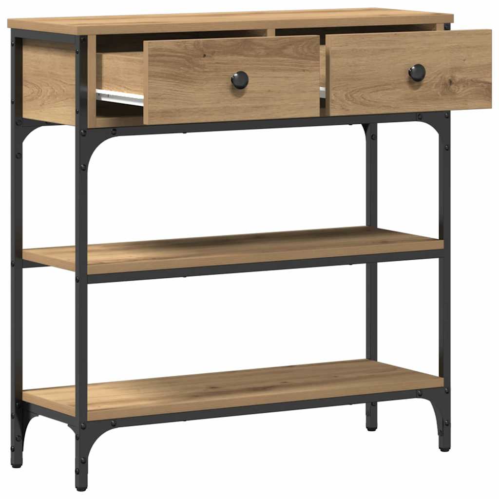 Masă de Consolă cu sertar stejar artizanal 72.5 x 25 x 75 cm GartenMobel Dekor