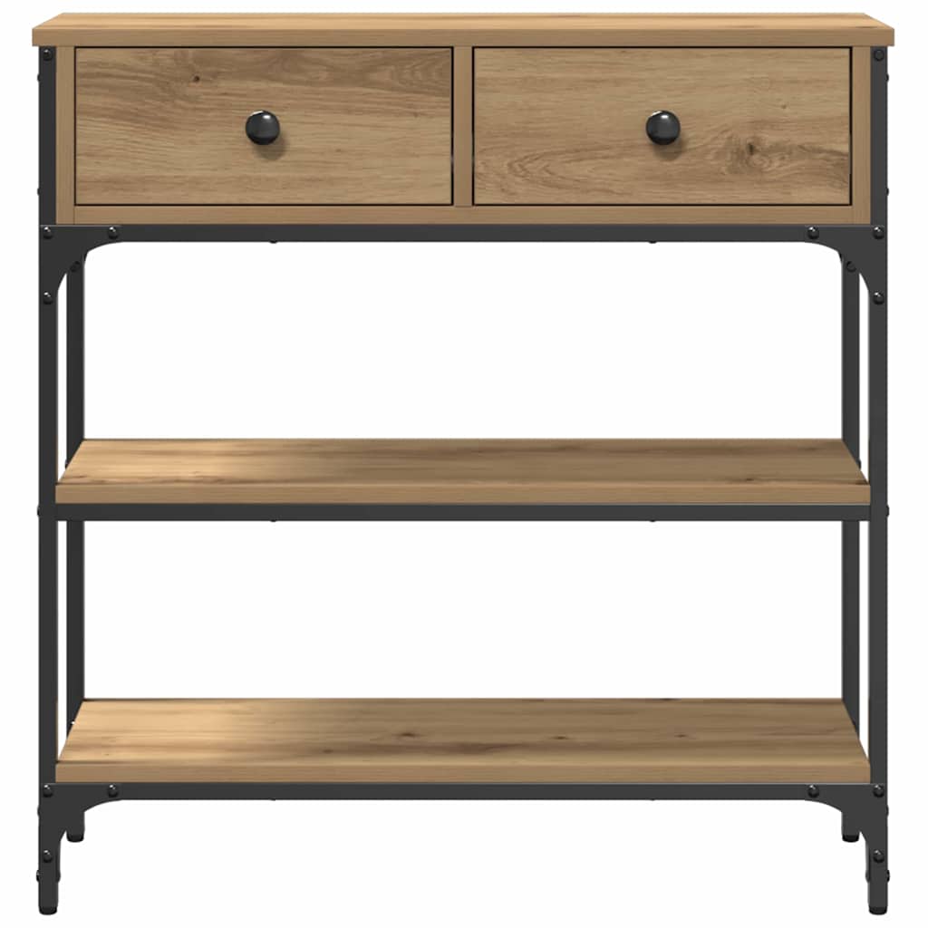 Masă de Consolă cu sertar stejar artizanal 72.5 x 25 x 75 cm GartenMobel Dekor