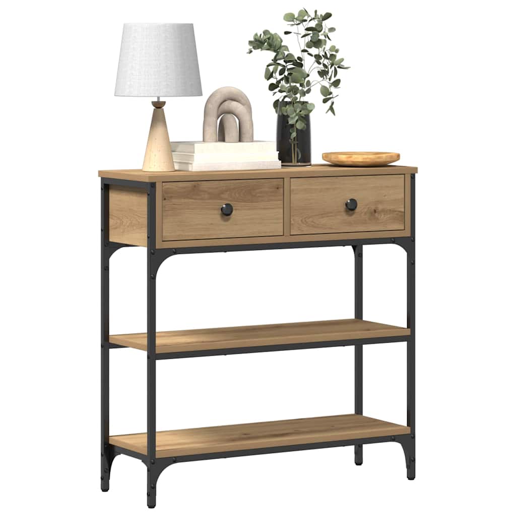 Masă de Consolă cu sertar stejar artizanal 72.5 x 25 x 75 cm GartenMobel Dekor