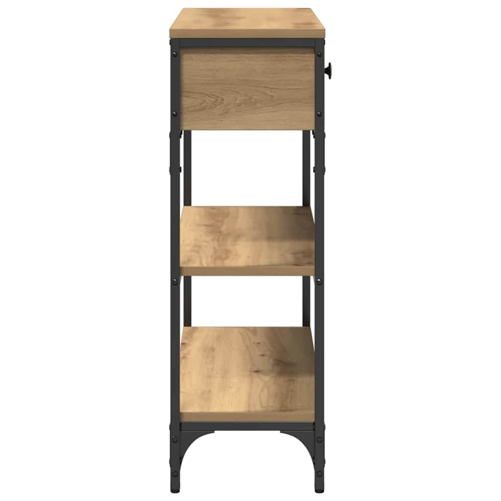 Masă de Consolă cu sertar stejar artizanal 72.5 x 25 x 75 cm GartenMobel Dekor