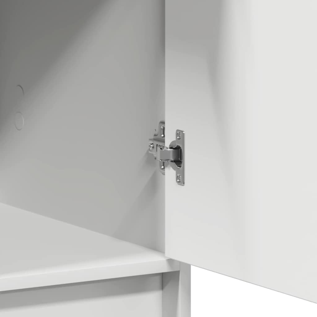 Bufet cu sertar Alb 40 x 40.5 x 135 cm Lemn compozit GartenMobel Dekor