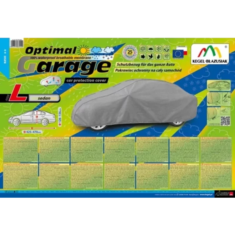 Prelata auto completa Optimal Membrane Garage complet impermeabila si respirabila - L - Sedan Garage AutoRide