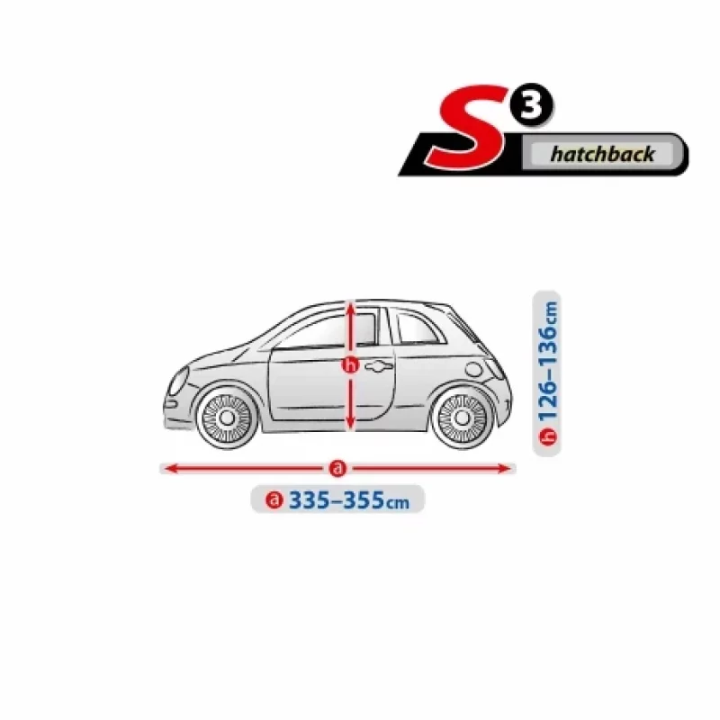 Prelata auto completa Optimal Membrane Garage complet impermeabila si respirabila - S3 - Hatchback Garage AutoRide