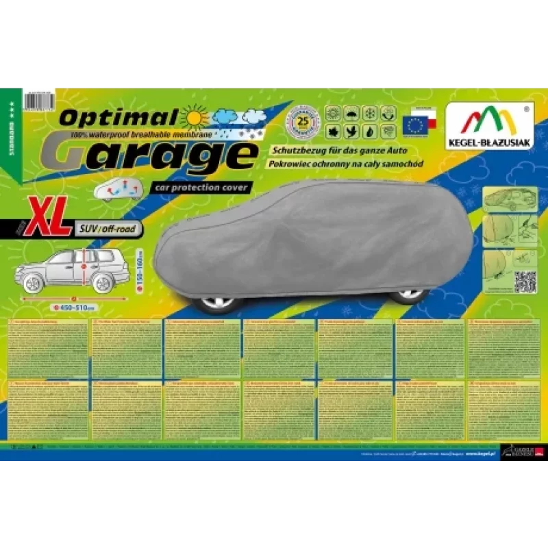Prelata auto completa Optimal Membrane Garage complet impermeabila si respirabila - XL - SUV/Off-Road Garage AutoRide